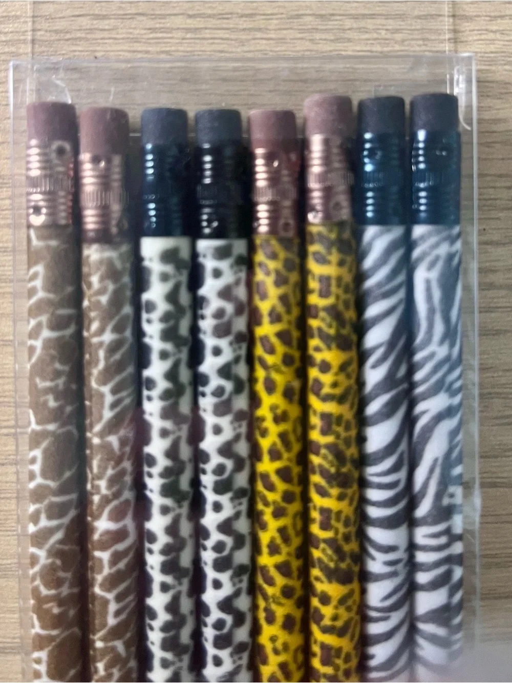 Vintage DiVOGA Animal Print Pencils 8 Pack Suede Velvet Texture #2 HB OfficeMax